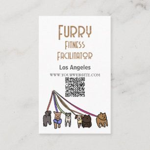 Cartão De Visita Furry Malhação Facilitator Los Angeles Código QR