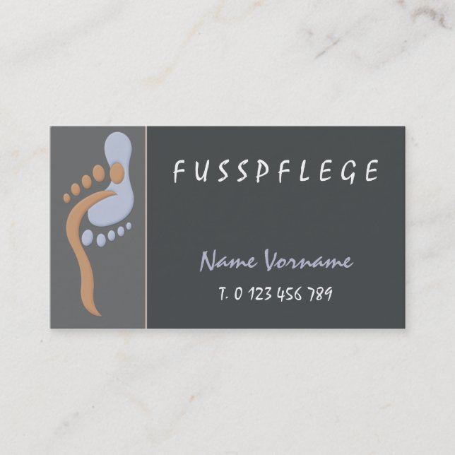 Cartão De Visita fußpflege cuidado pé (Frente)