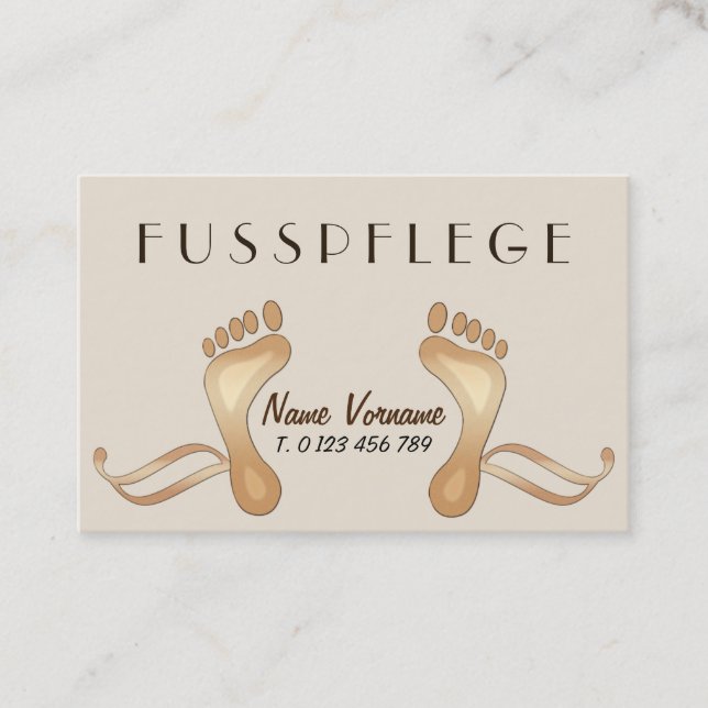 Cartão De Visita fußpflege cuidado pé (Frente)