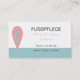 Cartão De Visita fusspflege cuidado pé