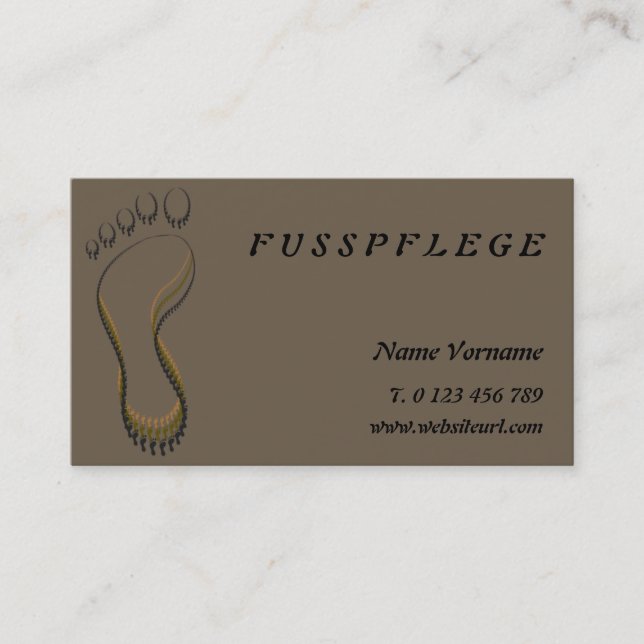 Cartão De Visita fusspflege cuidado pé (Frente)