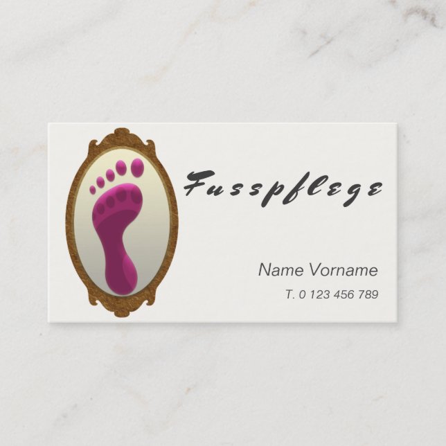 Cartão De Visita fußpflege cuidado pé (Frente)