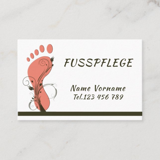Cartão De Visita Fußpflege Pediküre (Frente)