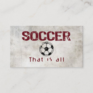 Cartão De Visita Futebol, isso é tudo