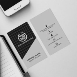 Cartão de Visita Futurista Ícones de Mídia Social