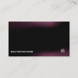 Cartão De Visita Futuristic Dark Tech Startup Business Card