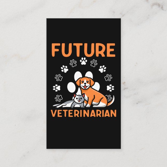 Cartão De Visita Futuro Aluno Veterinário Vet Tech Pet Lover (Frente)
