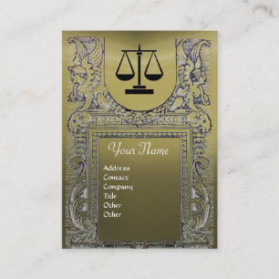 Cartão De Visita GABINETE JURÍDICO, cinza DE MONogramas ATTORNEY