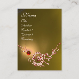 Cartão De Visita GABINETE MARÍTIMO 2 TOPAZ MONOGRAMA amarelo vermel