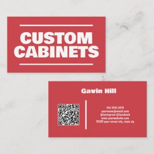 Cartão De Visita Gabinetes de Cozinha Personalizados QR