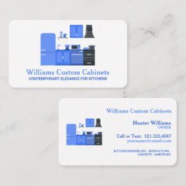 Cartão De Visita Gabinetes personalizados da cozinha