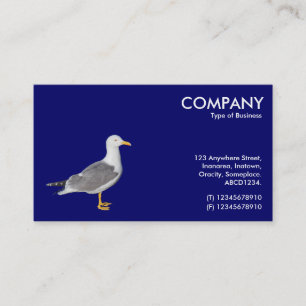 Cartão De Visita Gaivota de pernas amarelas - Marinho profundo