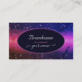 Cartão De Visita Galáxia Colorida Universo - Estrelas de Brilho Céu