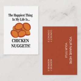 Cartão De Visita Galinha Nugget Comida Rápida Nugget