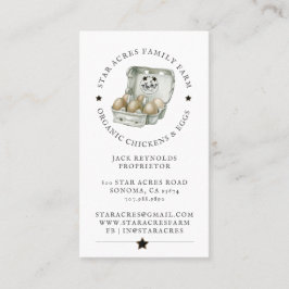 Cartão De Visita Galinha Orgânica Rústica Ovos Orgânicos Frescos