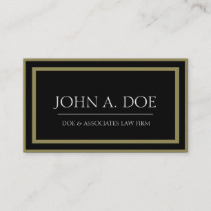 Cartão De Visita Galore de Borda Dourada Anti-Preto/Antiquado