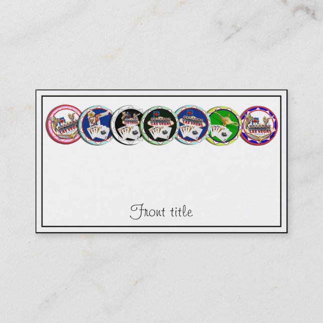 Cartão De Visita Galore de Chips Poker (Frente)