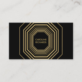 Cartão De Visita Gam Deco Dourado e Black Fashion e Design