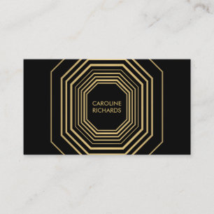 Cartão De Visita Gam Deco Dourado e Black Fashion e Design