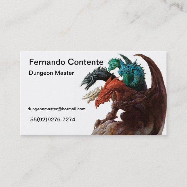 Cartão De Visita Game Master (Frente)