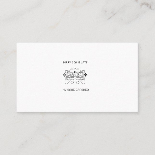 Cartão De Visita Gaming gamer_game engraçado travou (Frente)