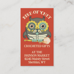 Cartão De Visita Gancho de crochet de esqueleto do bigode do