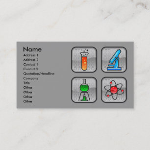 Cartão De Visita Garcya.us_ScienceIcons, Nome, Endereço 1, Endereço