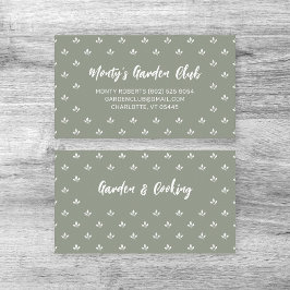 Cartão De Visita Gardener de Nomes Personalizados Desenhados Modern