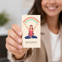Garota Colorida de Desenho Animado Fazendo Yoga 