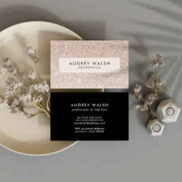 Cartão De Visita Garota Na moda champanhe cor-de-rosa luxo