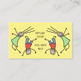 Cartão De Visita Garotos felizes jogando creche