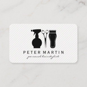 Cartão De Visita Garrafa da laca, tesouras, Clippers