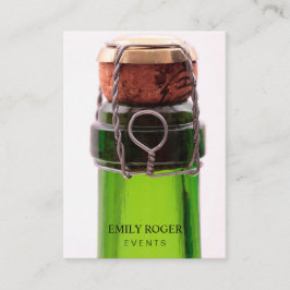 Cartão De Visita Garrafa de Champagne