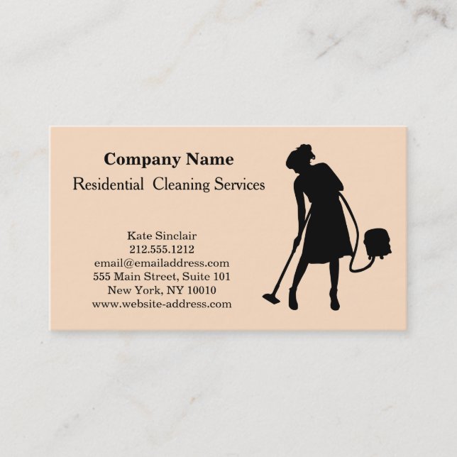 Cartão De Visita Garrafa de Spray do Serviço de Limpeza Profissiona (Frente)