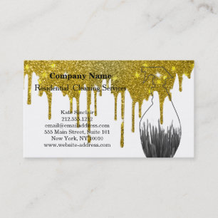 Cartão De Visita Garrafa de Spray do Serviço de Limpeza Profissiona