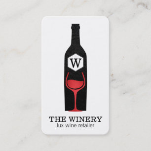 Cartão De Visita Garrafa de vinho e vidro Lux Textura