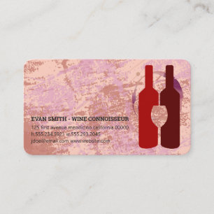 Cartão De Visita Garrafa de Vinho Fundo Texturizado Vinícola