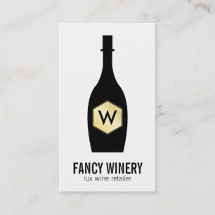 Cartão De Visita Garrafa de vinho Lux
