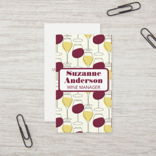 Cartão De Visita Garrafa De Vinho Padrão Desenhada à Mão