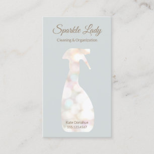 Cartão De Visita Garrafa do Serviço de Limpeza da Casa