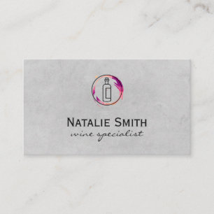 Cartão De Visita Garrafa e mangueira de vinho