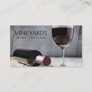 Cartão De Visita Garrafa e vinho tinto  Provandos