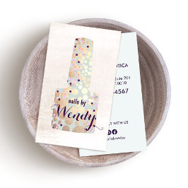 Cartão De Visita Garrafa Polonesa Manicurista