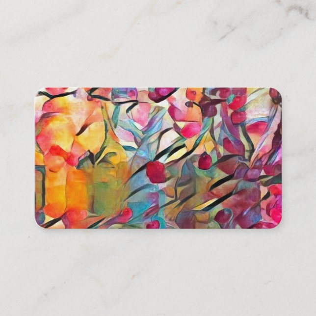 Cartão De Visita Garrafas coloridas (Frente)