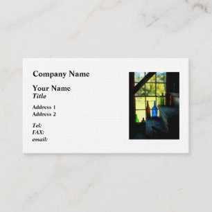 Cartão De Visita Garrafas coloridas em etapas