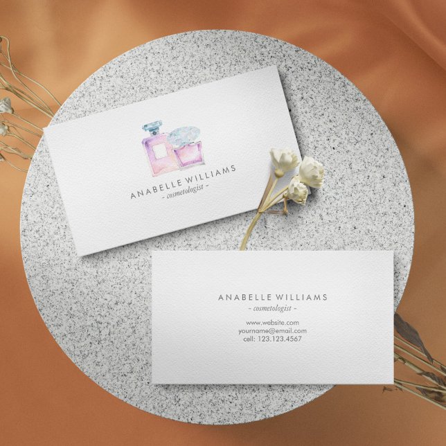 Cartão De Visita Garrafas de perfume de moda (Criador carregado)