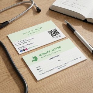 Cartão De Visita Gastroenterologia Empresa Clínica Compromisso