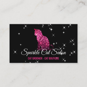Cartão De Visita Gata Pink Glitz Glam Starlust