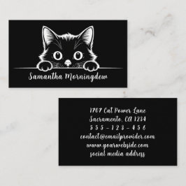 Cartão De Visita Gatinho Fofo Design Minimalista - GATO 1