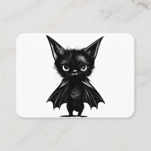 Cartão De Visita Gatinho Preto, Grumpy, Do Dia Das Bruxas